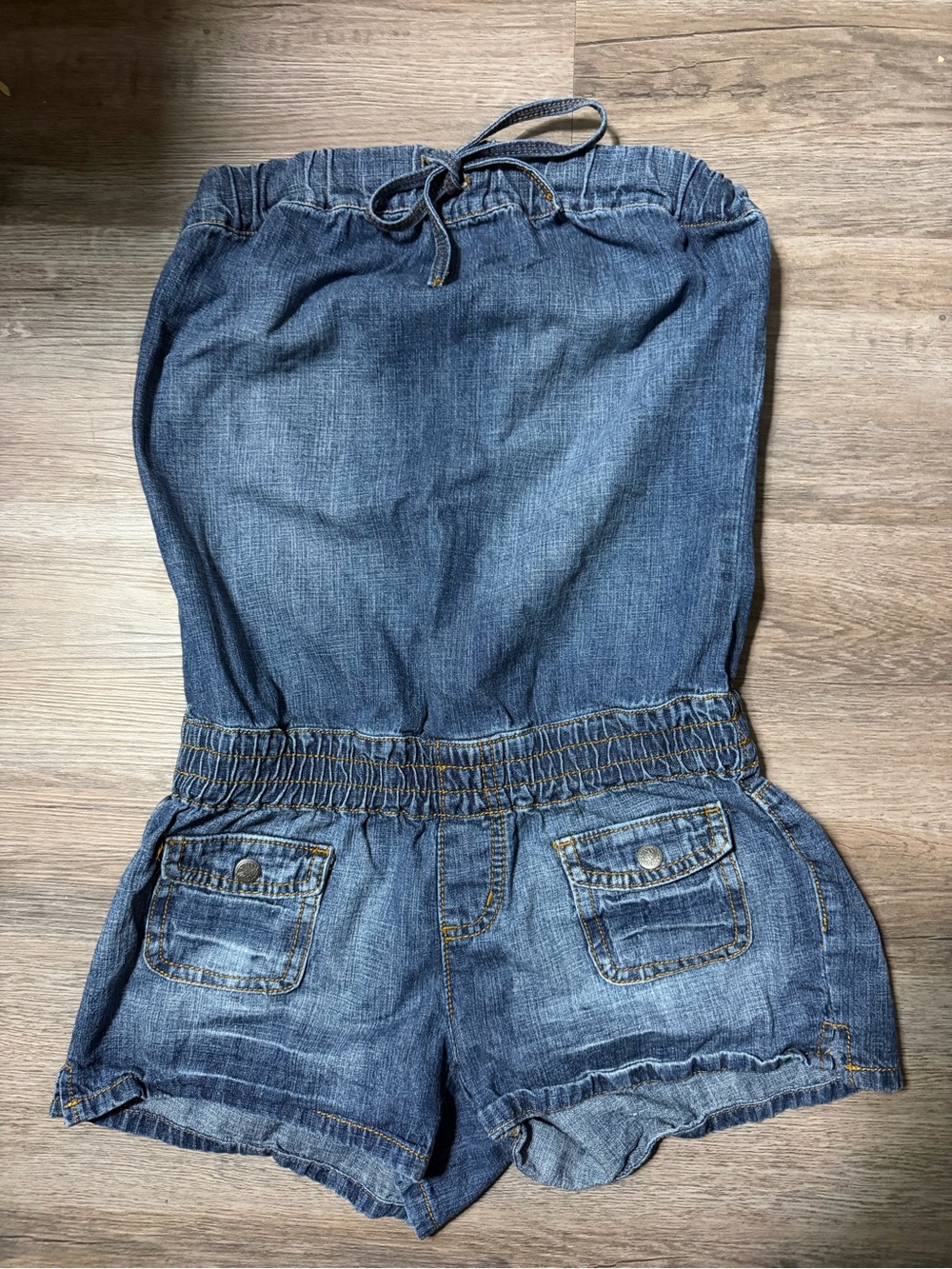 Vintage Y2K Hint Jeans Denim Romper / Shortall | 2000s